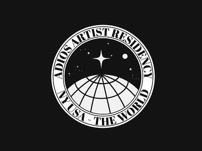 Artist residency logo art logo moon nasa space travel world