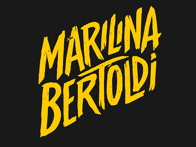 Marilina Bertoldi customtype handdrawn lettering music rock type