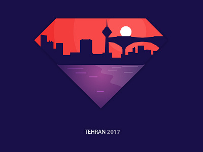 Tehran azadi building city illustration iran logo logos milad plasco symbol tehran vector