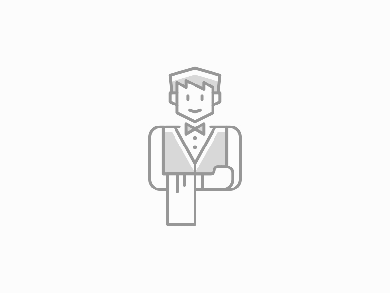 Empty State - Waiter animation empty emptystate gray illustration line order state vector waiter