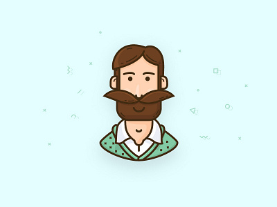 The Man avatar bold outline character cute adorable icon illustration illustrative illustration man outline person