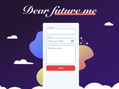 Dear Future Me cloud email future gradient mail noisy