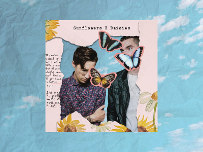 Sunflowers & Daisies Album Cover album cover branding collageart cover design design spotify