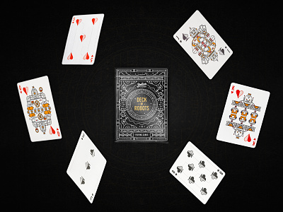 Deck of Robots Playing Cards illustration magic package design photography playing cards robot studio photography