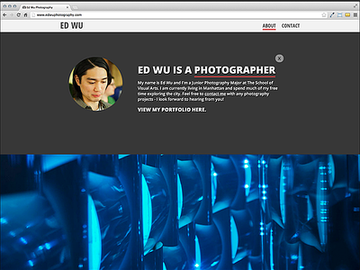 edwuphotography.com css ed html jquery photography portfolio website wu
