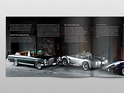 Booklet Spread book booklet cars classic graphic design spread