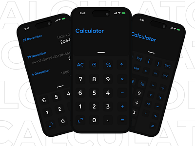 Calculator UI app calc calculate calculator app calculator ui dailyui design figma minimal ui