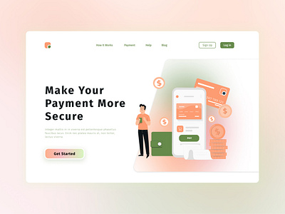 Banking Website Landing Page banking branding design landing page payment ui web design website