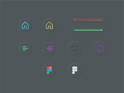 Smart Home App Icons app icon icons ios neomorphism smart home ui