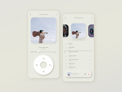 Music Player - Skeumorphism app design graphic design illustration ipod music music player skeumorphism ui website