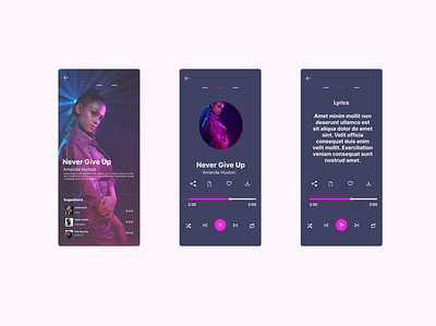 Music App app design illustration ui ux