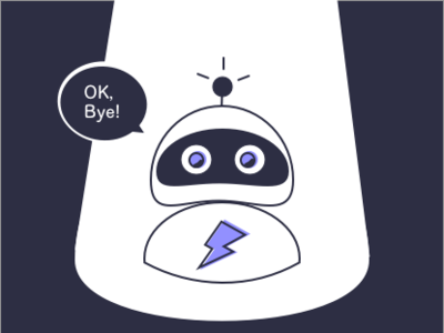 Roboto2 bye cute fun icon illustration ok robot