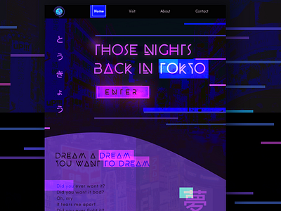 Tokyo 3 fun glitch landing page tokyo
