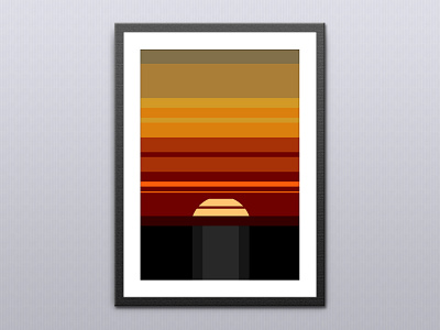 Sunset Minimalist Art Poster | Minimalist Vector Art Designer graphic design illustration poster vector