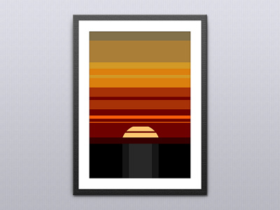 Sunset Minimalist Art Poster | Minimalist Vector Art Designer