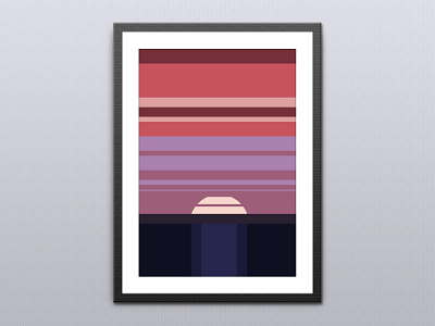 Sunset 2 Minimalist Art Poster | Minimalist Vector Art Designer graphic design poster poster designer vector art