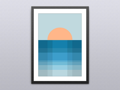 Sunset 3 Minimalist Art Poster | Minimalist Vector Art Designer graphic design minimalist art designer poster design vector art