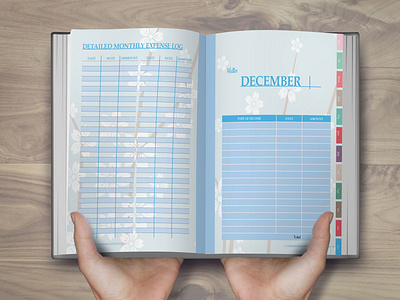 Monthly Planner book design graphic design indesign journal organzer planner