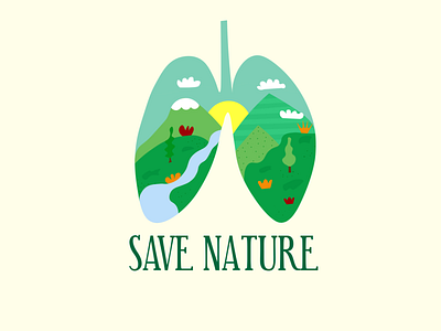 Save nature branding design graphic design illustration logo nature vector
