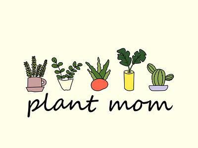 PLANT MOM branding design graphic design illustration logo typography vector