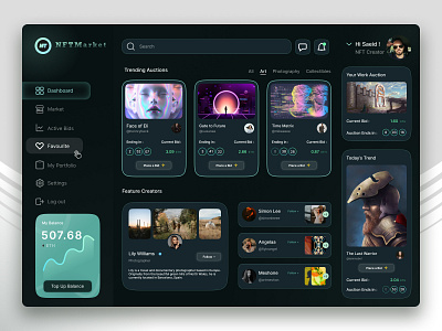 Dashboard for NFT lovers collection crypto dashboard design nft ui uidesign uiux web webdesign