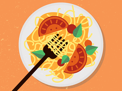 Spaghetti dinner food food and beverage illustration pasta spaghetti vector
