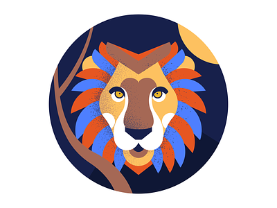 Leo astrology illustration leo lion lion head lion king star sign vector
