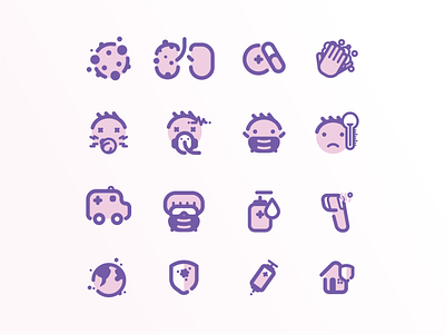 Corona Virus Icon Set