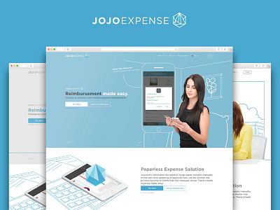 Landing Page of Jojo Expense design desktop good landingpage ui ux web website