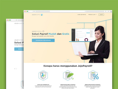 Landing Page of Jojo Payroll design desktop good landingpage ui ux web website