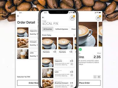 Local Fix Banner app apple buyer coffee design icon illustration interface list macos x menu order order details order food page seller ui user ux