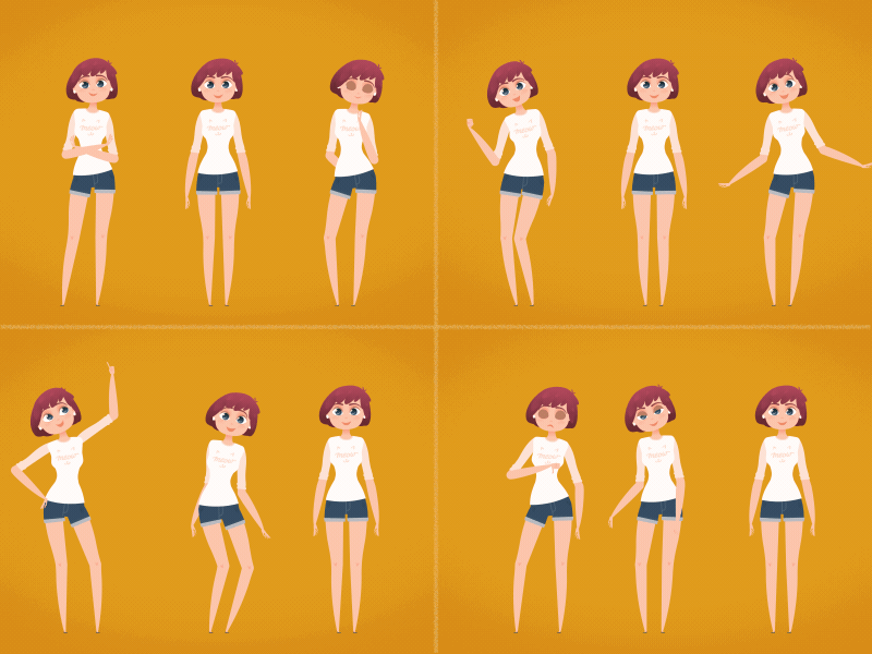 Girls will be girls 2d animation after effects character character animation