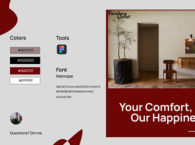 Prototype - furniture web landing page UI Design design logo typography ui ux