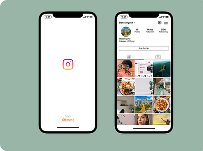 Prototype - Instagram mobile app design typography ui ux