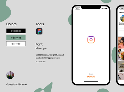 Prototype - Instagram mobile app design typography ui ux