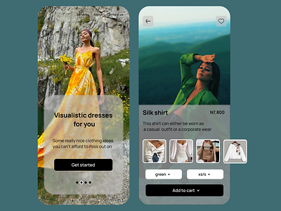 Prototype - fashion App UI Design branding design typography ui ux