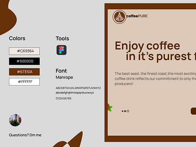 Prototype - Coffeepure web landing page