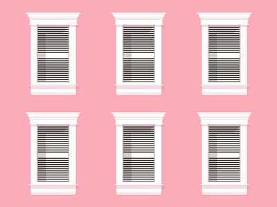 Windows architect architectural architecture architecture design building dribbble flat design illustration pink windows
