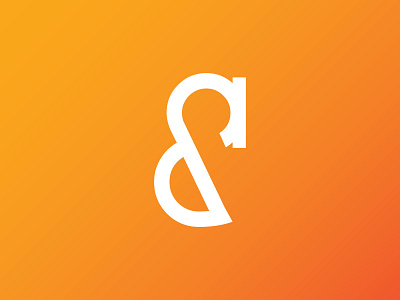 D&A Logo ampersand corporate design dna gradient identity logo logotype monogram orange