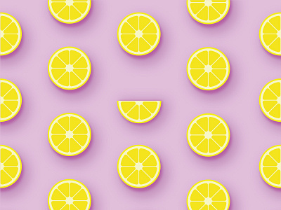 Lemon Pattern fruit illustration lemon limon pattern summer vector illustration yellow yum