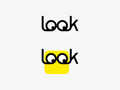 Look chracter eyes letter logo look minion type typography yellow