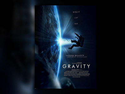 GRAVITY poster astronaut best bg blur blue branding design earth graphic design gravity light motion graphics movie movie posters new photoshop poster posters space ui ux