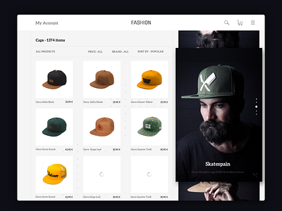 Caps Ecommerce Website Design. app appdesign character design dribbble follow illustration typography ui ui design inspiration uidesign ux uxdesign web webdesign