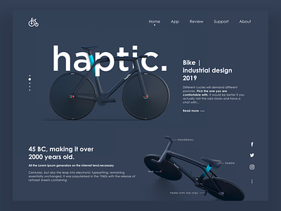 Minimal Landing Page For Cycle Store.