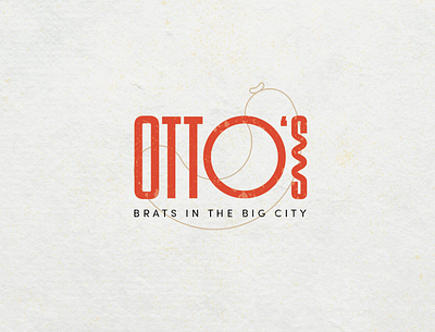 Otto's Bratwurts branding bratwurst fun german logo playful restaurant typogaphy vector
