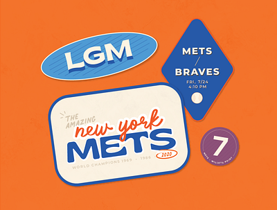 Mets 2020 Patches baseball design fun illustration illustrator mets new york patches typography vector