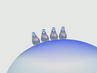 pigeon gang birds design fun gradient illustration illustrator vector