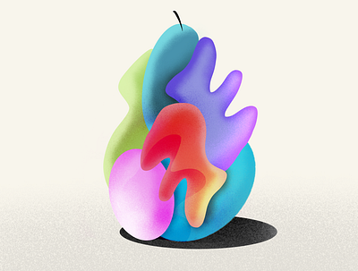a strange pear blobs fruit fun illustration illustrator pear sketch vector