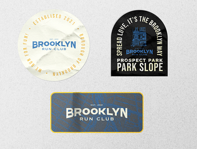 BRC Stickers brand design brand identity branding collateral run stickers typography