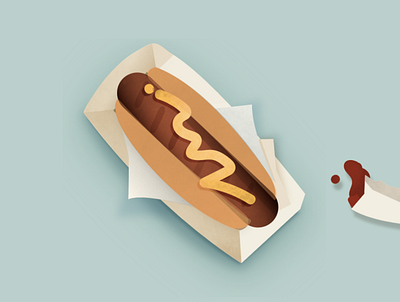 hot dog food fun hotdog illustration vector